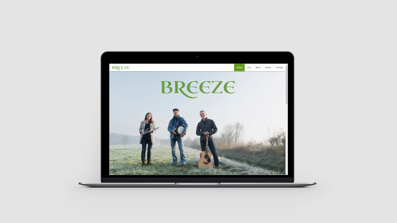 Breeze Vorschau Webseite Irish Folkband