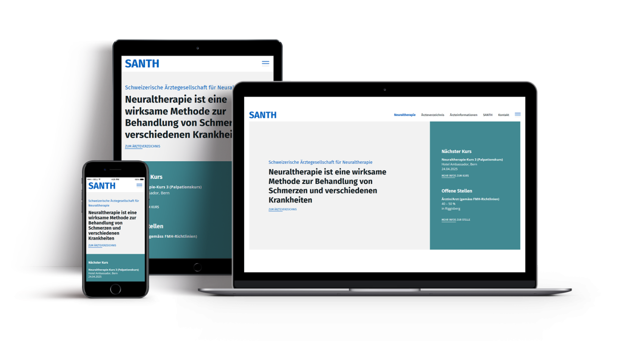 SANTH Webseite showcase