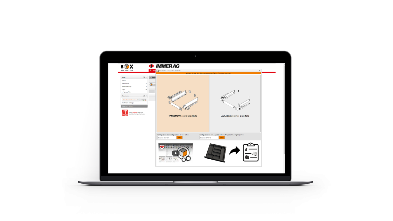 Boxmanufaktur Einblick Konfigurator